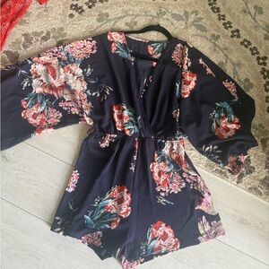 Floral Long Sleeve Romper